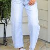 Brynne Light Wash High-Rise Barrel Jeans