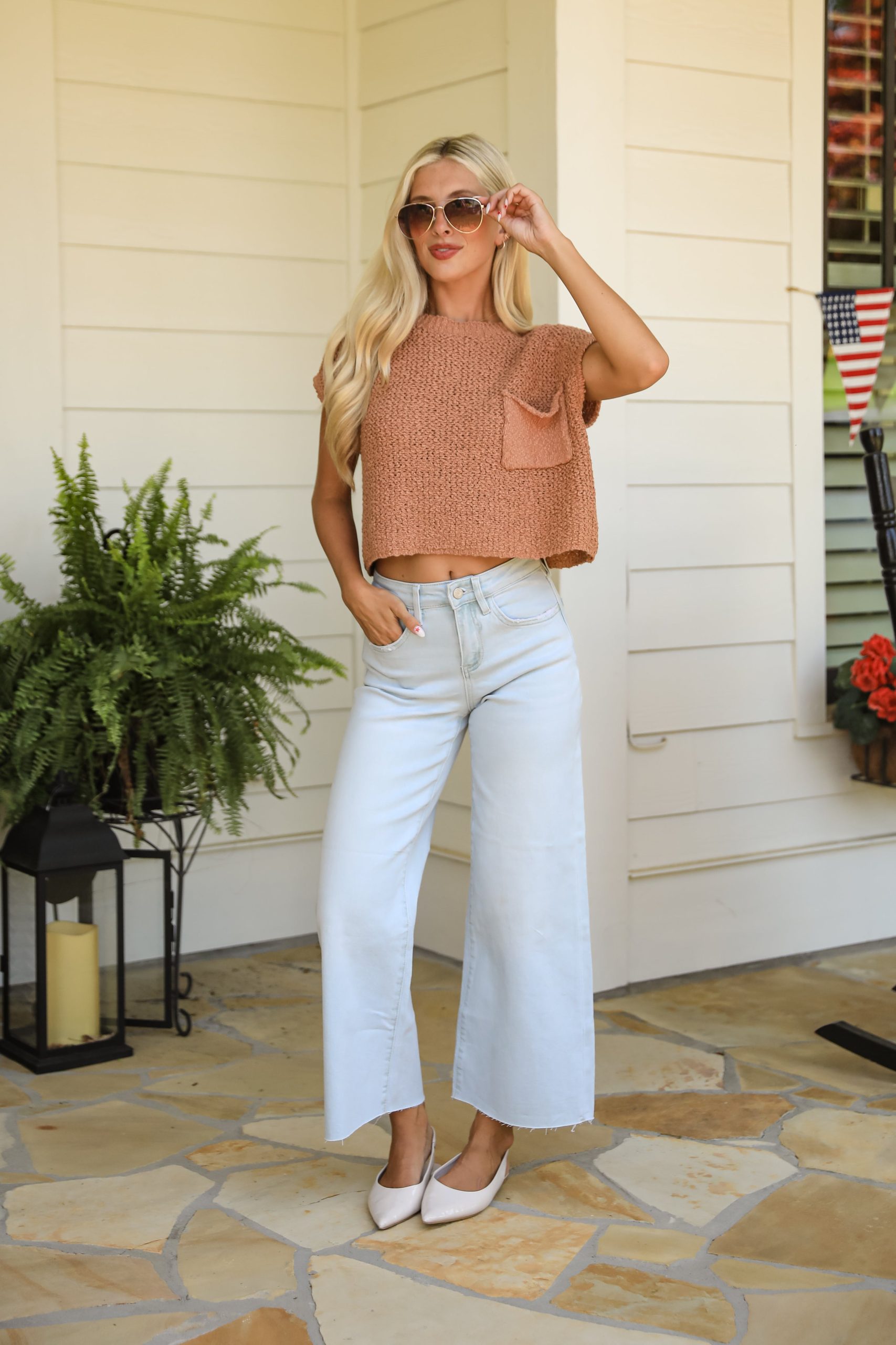Lindsay Light Wash High-Rise Wide Leg Jeans - Image 3