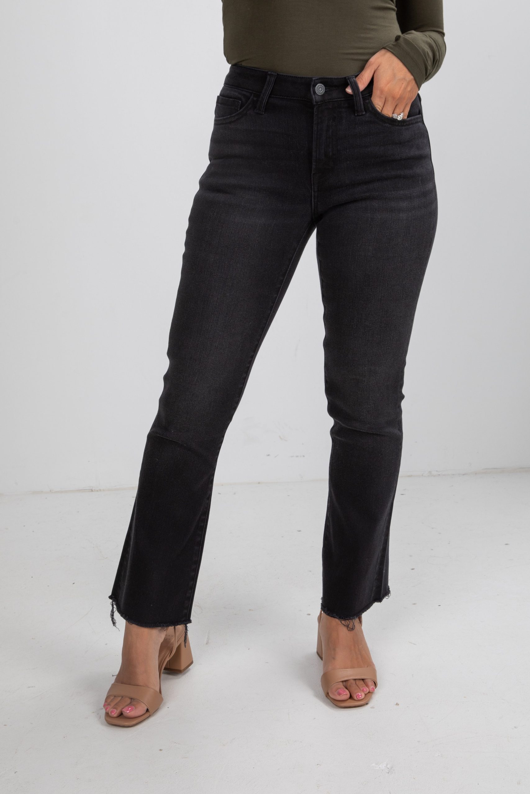 Skylar Black High-Rise Bootcut Jeans