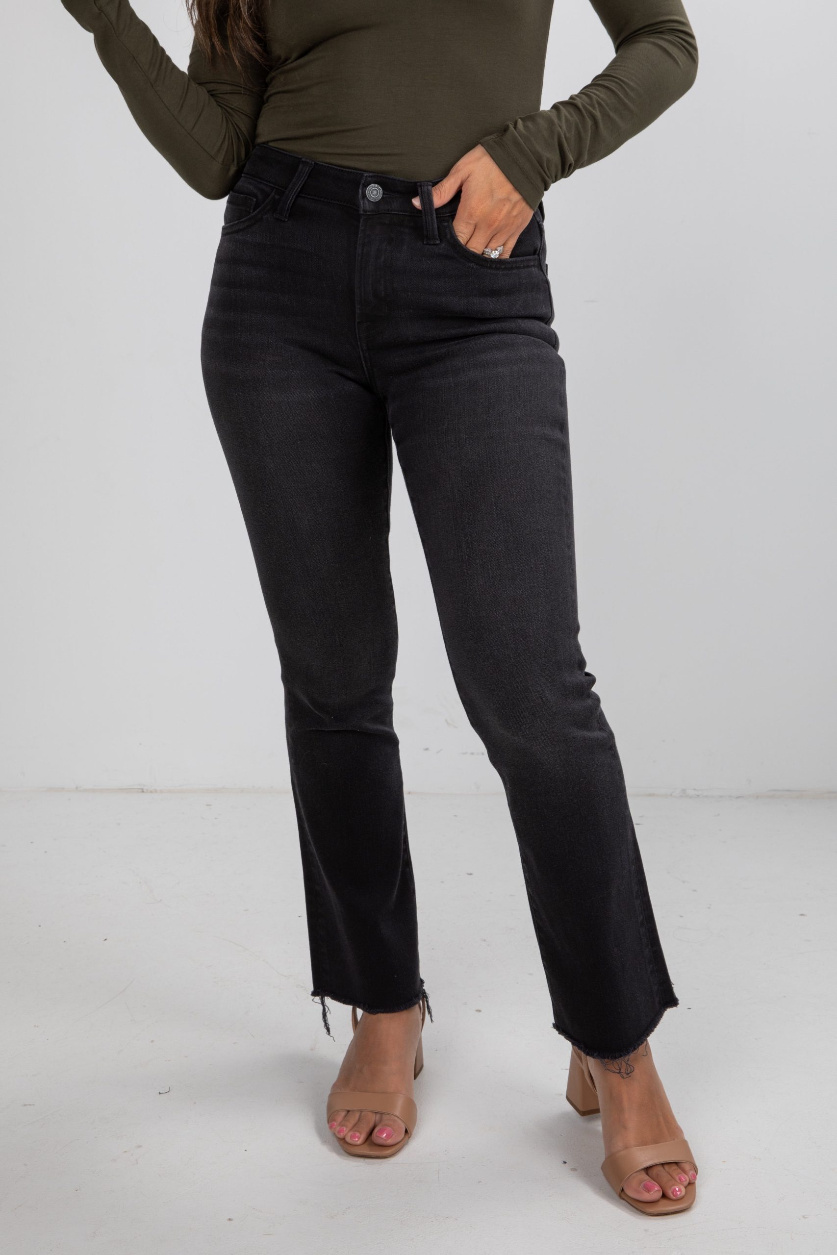 Skylar Black High-Rise Bootcut Jeans - Image 5