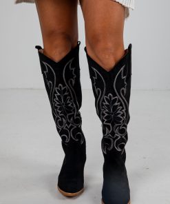 FINAL SALE - For Good Reason Black Western Boots
