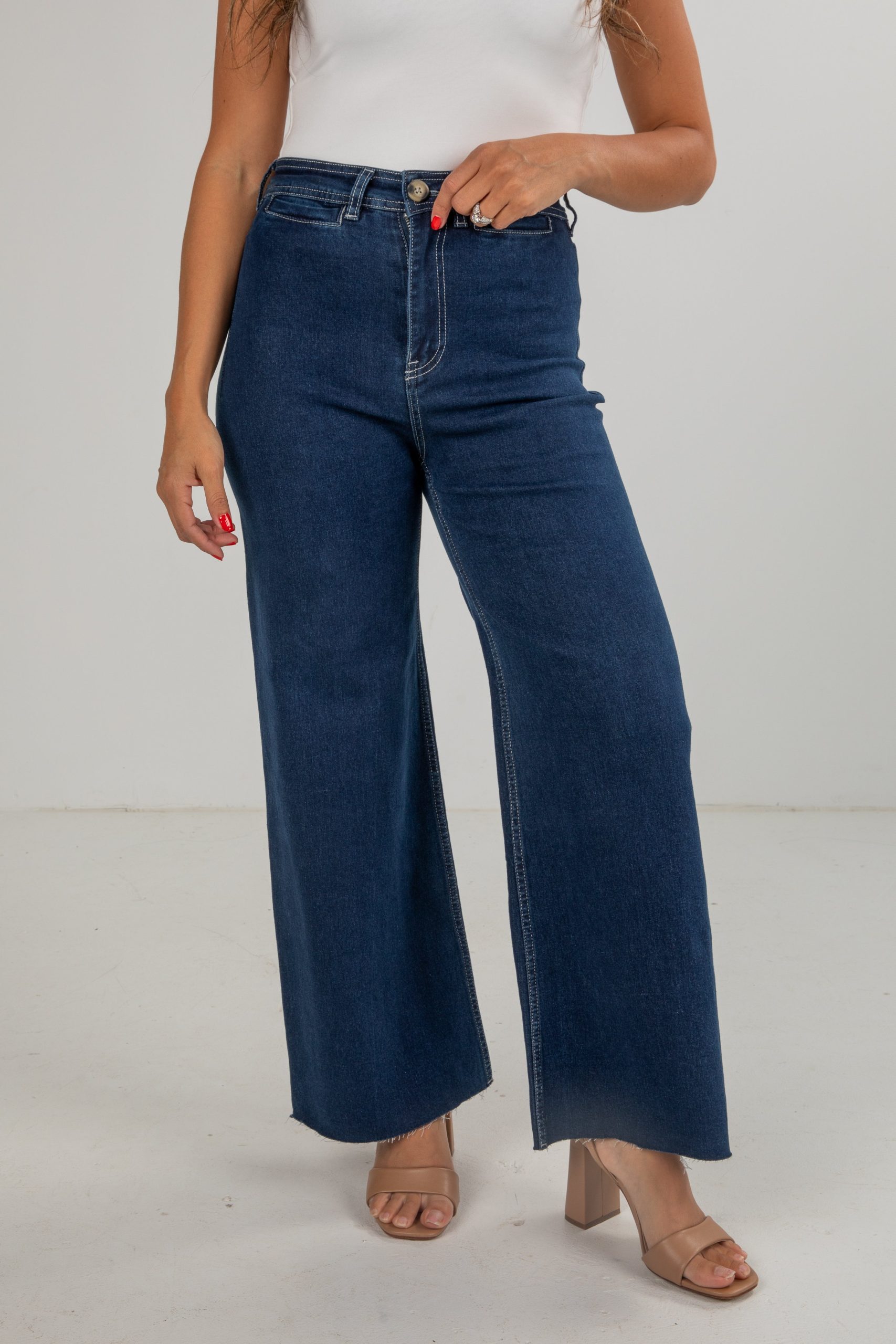 FINAL SALE - Brooke Dark Wash High-Rise Wide Leg Jeans