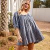 Harbor Lines Striped Denim Mini Dress