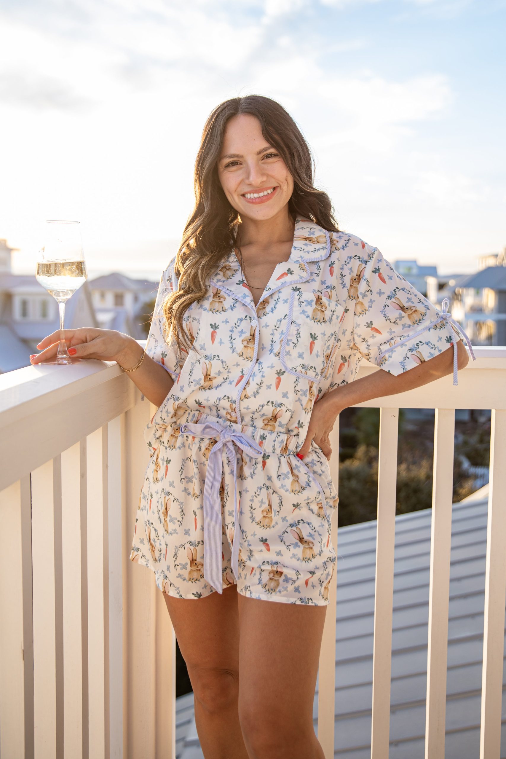 Hop Into Cozy White Pajama Shorts - Image 2