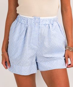 Daydream Delight Light Blue Gingham Boxer Shorts
