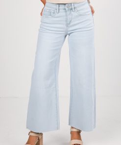 Lindsay Light Wash High-Rise Wide Leg Jeans