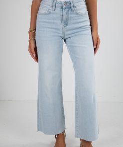Tess Light Wash High-Rise Wide Leg Jeans