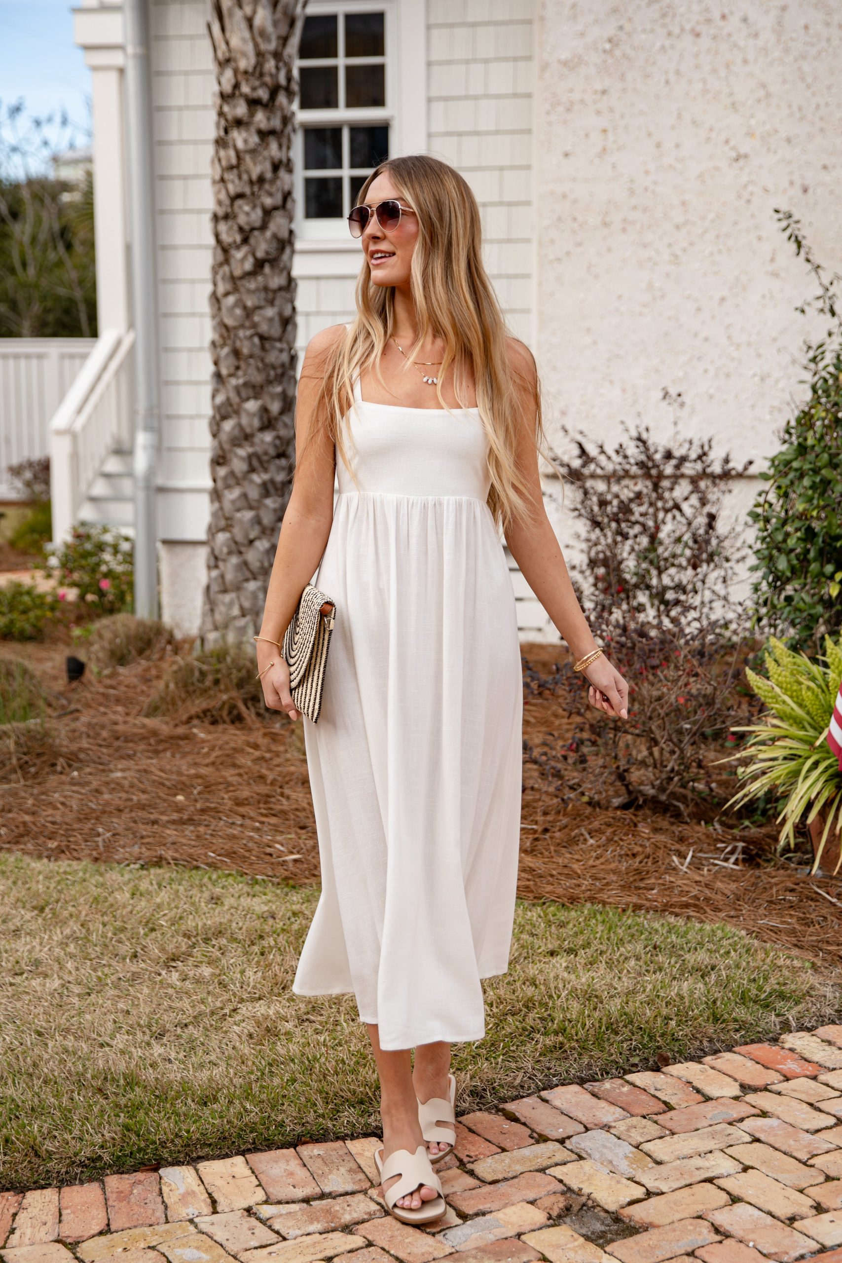 Want It All Sleeveless Off White Midi Dress - Image 2