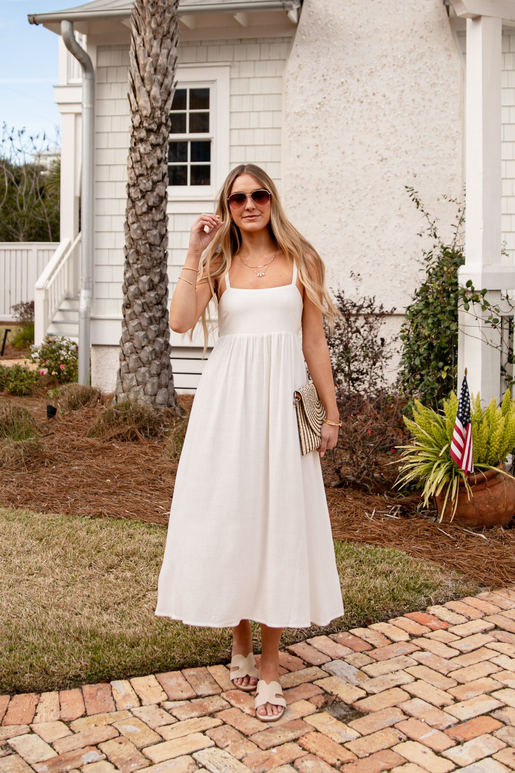 Want It All Sleeveless Off White Midi Dress - Image 3