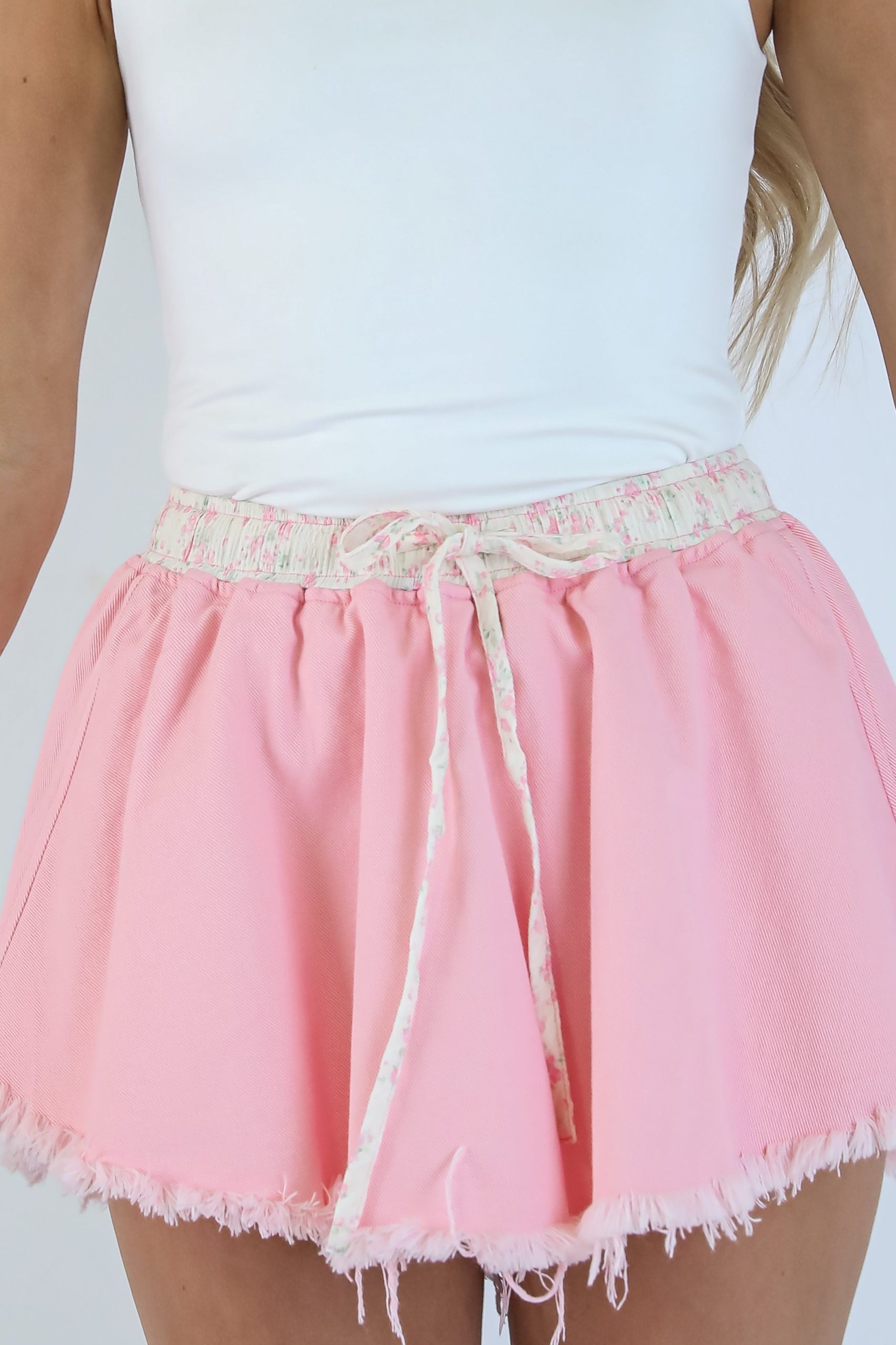 FINAL SALE - Love Story Floral Denim Skort - Image 5