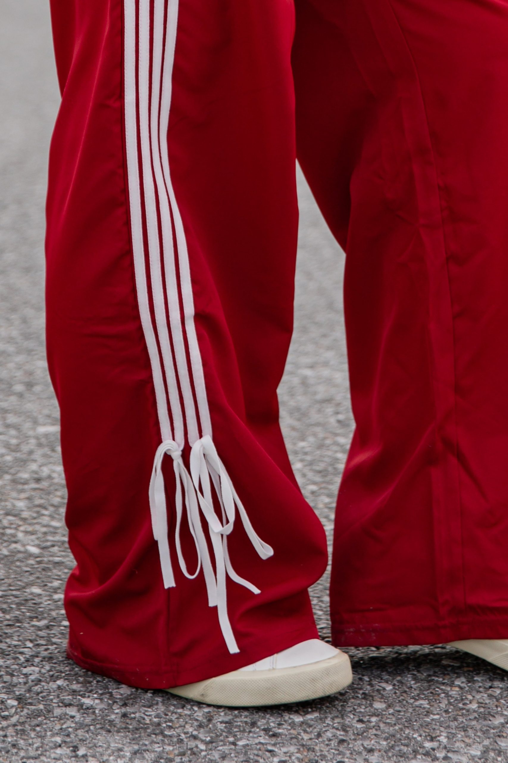 FINAL SALE - Tied to Perfection Red Side-Stripe Track Pants - Image 2