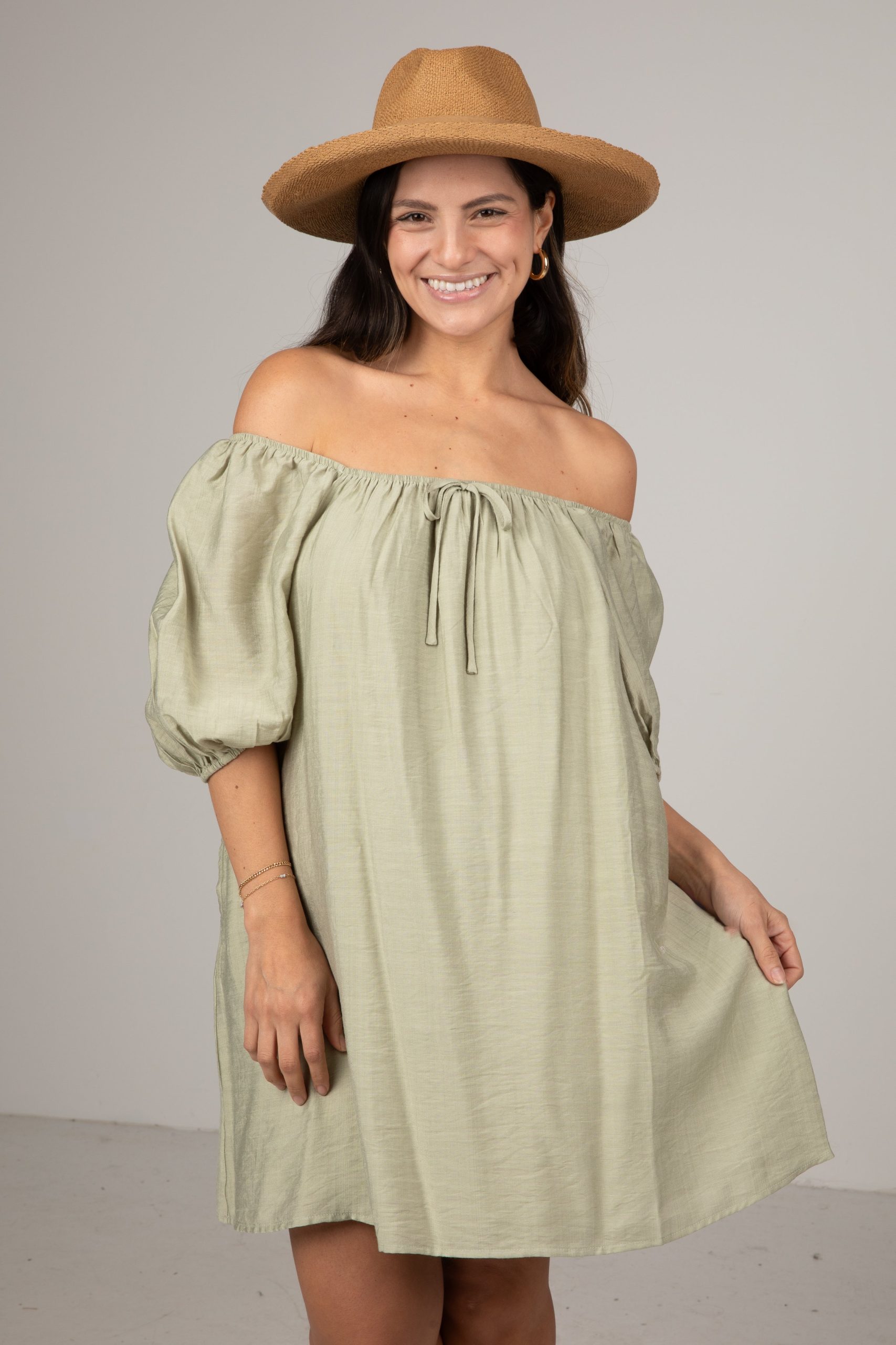 Wildleaf Sage Mini Dress