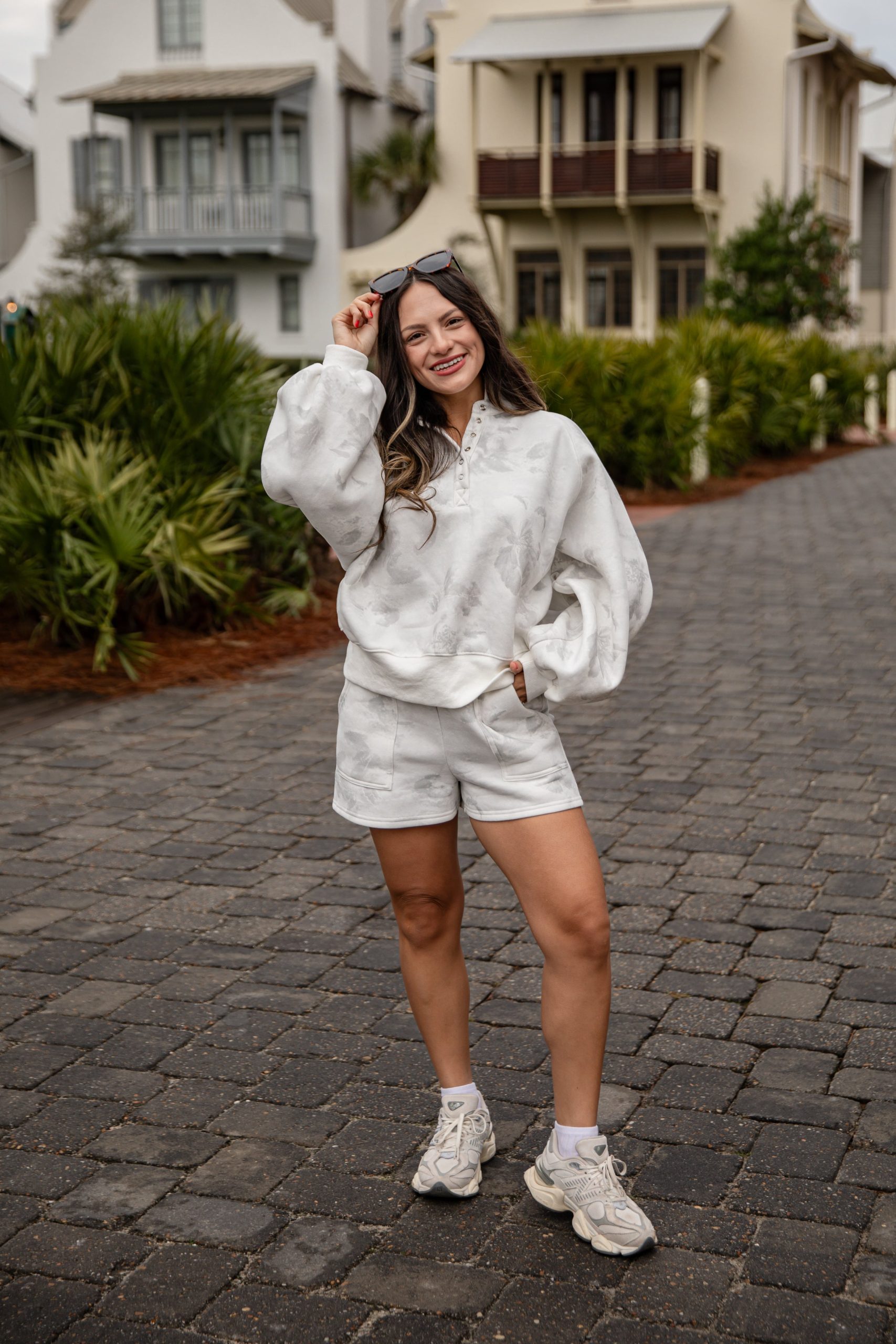 Arctic Drift White Camo Lounge Shorts - Image 3