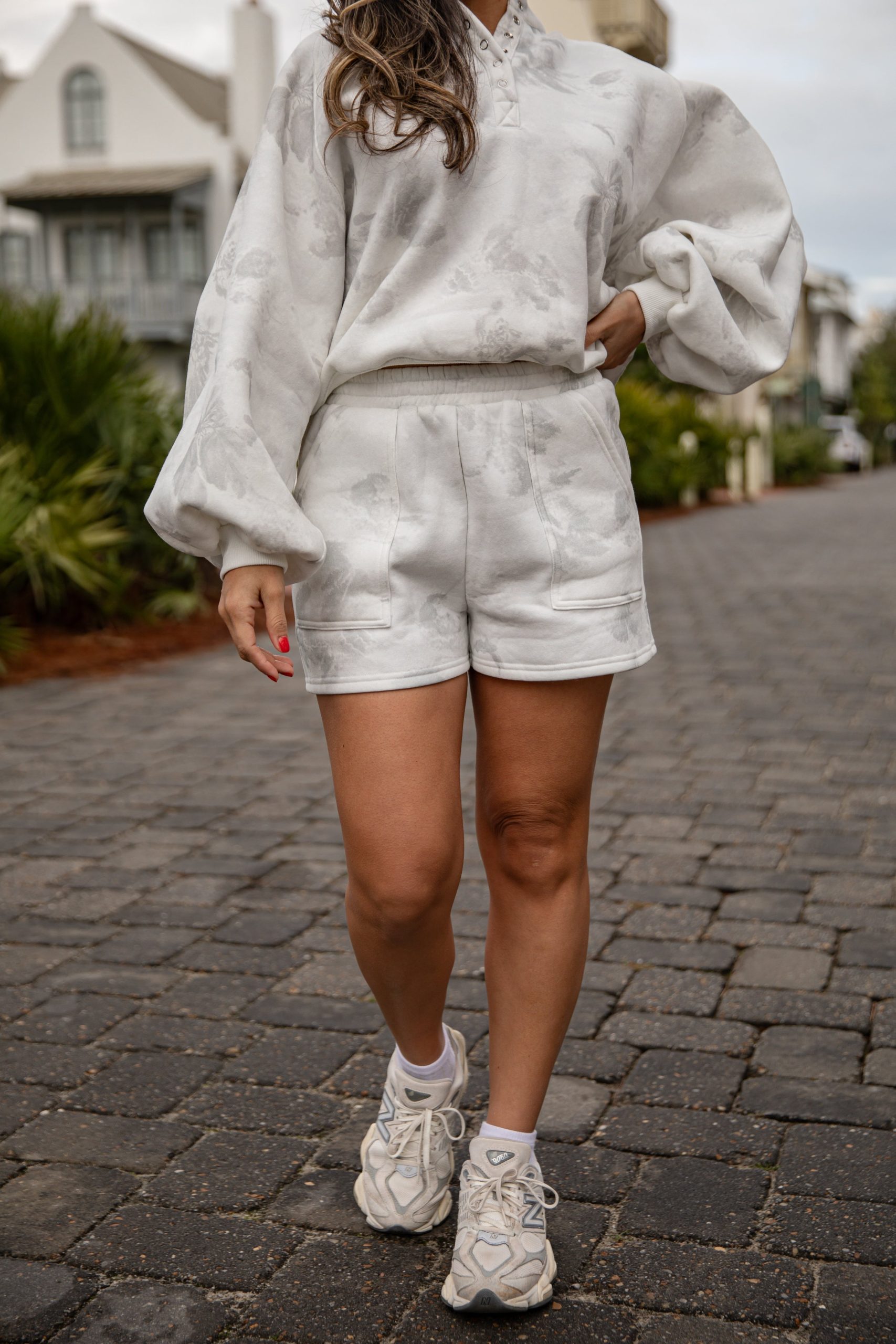 Arctic Drift White Camo Lounge Shorts