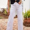 Paulina White Wide Leg Jeans